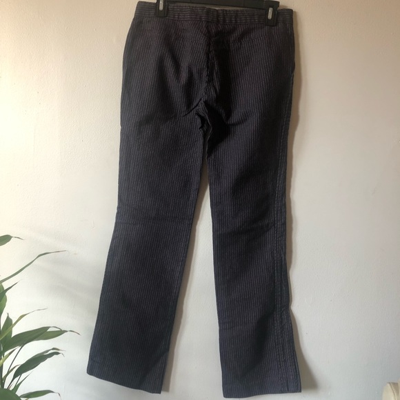 ❤️Marc Jacobs Black Purple Striped Pinstripe Cotton Pants Pockets Size 6 - Picture 2 of 9